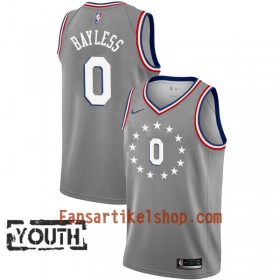 Philadelphia 76ers Trikot Jerryd Bayless 0 2018-19 Nike City Edition Grau Swingman - Kinder